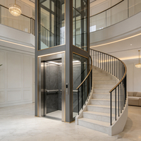 Ascenseur hydraulique pour passagers de 2 à 4 étages, couleur personnalisée pour une utilisation en villa résidentielle intérieure et extérieure