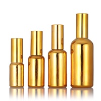 Flacon de parfum électroplaqué 10ml 15ml 20ml 30ml 50ml 100ml, flacon en verre argenté ou doré avec pompe pulvérisatrice à fine brume
