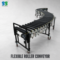 Convoyeur à rouleaux télescopique motorisé GOLDGUN 24V 100W, flexible et extensible, pour conteneurs