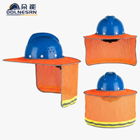DOLNESRN Pare-soleil réfléchissant à visière intégrale en maille respirante avec fermeture auto-agrippante pour casque de sécurité, vente en gros usine