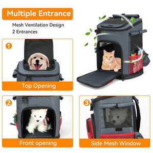 Mochila Transportadora para Perros y Gatos de 4-18 lb, Diseño Ventilado y Seguro con Soporte Acolchado para la Espalda y Malla Transpirable - Product Image 5