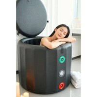 Baignoire à glace gonflable portable de haute qualité, bain froid, en tissu PVC durable avec technologie Drop Stitch et couvercle, pour usage extérieur et intérieur