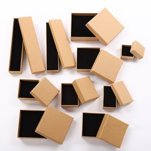 Luxury Logo Printed Matt Black Gift Boxes Custom Kraft Cardboard Lid And Base Box For Jewelry