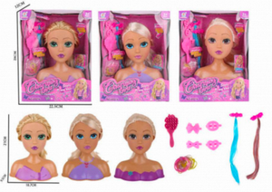 ชุดเครื่องประดับแฟชั่นตุ๊กตาสาวน่ารักสำหรับเด็กผู้หญิงอายุ 5 ถึง 7 ปีพลาสติกพีวีซีการ์ตูนของเล่นรุ่นหมายเลข 6021 - Product Image 1