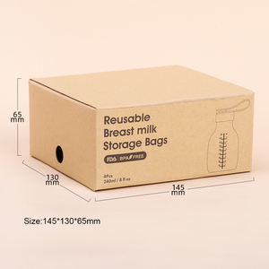 ถุงเก็บน้ำนมซิลิโคน240มล. แบบบีบอัดได้ใช้ซ้ำได้สำหรับใส่เบียร์นม - Product Image 6