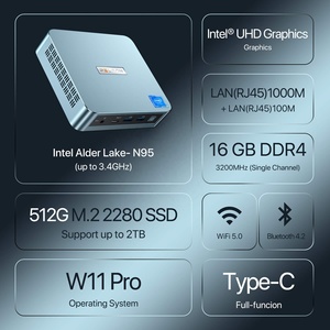 มินิพีซีพกพา Alder Lake N100 DDR4 16GB 512 SSD ราคาประหยัด พร้อม Wifi 5.0 BT4.2 รองรับ 11/Linux - Product Image 2