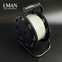 Bande lumineuse LED SMD2835 en PVC étanche IP65 pour extérieur, haute tension, 120 LED, 8W, CRI>83, pour chantiers industriels, tunnels, mines