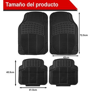 Tappetini per auto antisdrucciolevoli impermeabili universali a 4 pezzi con robusto Design fuoristrada in gomma - Product Image 3