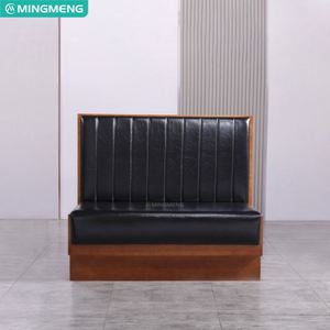 เก้าอี้หนังย้อนยุคสีดำสำหรับร้านอาหารร้านอาหารร้านอาหารฟาสต์ฟู้ดกาแฟคาเฟ่ไนท์คลับ - Product Image 2