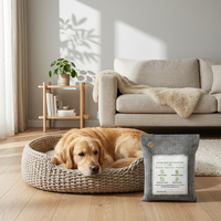 Sac purificateur d'air en charbon de bambou écologique 200g, charbon actif naturellement puissant, déshumidificateur pour la maison et la voiture, sac réutilisable