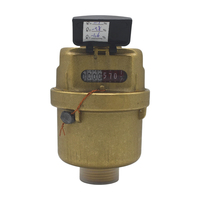 Vertical Volumetric Brass Water Meter High Accuracy Household Civil Water Consumption Monitoring DN15 IP68 Water Supply Metering