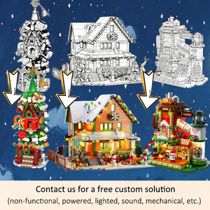 Set di Costruzioni Natalizie Personalizzabili, Mattoncini Educativi Fai-da-Te, Modellismo Personalizzato MOC, Blocchi Giocattolo su Misura - Product Image 3