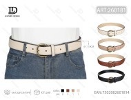 Cinturón de tela informal para mujer con hebilla de 4.0 cm y 110 cm de largo - Product Image 1