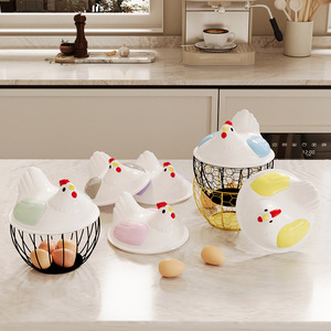 Panier de rangement pour œufs en forme de poulet personnalisé, en PP, empilable, pour la conservation de la fraîcheur en cuisine, design mignon pour le stockage des aliments - Product Image 2