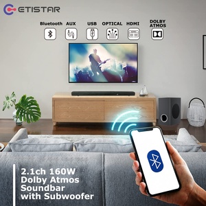 Soundbar 2.1ch RMS160W Dolby Atomos con Subwoofer 360 ° Sistemi Home Theater con Telecomando e Suono Surround, Soundbar con Bassi Profondi - Product Image 4