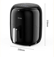 Freidora de Aire Gourmia de 4 Cuartos de Galón con Pantalla Digital FryForce360, 8 Programas Preestablecidos, Asar, Hornear, Grillar, Deshidratar, Apta para Lavavajillas, Accesorios
