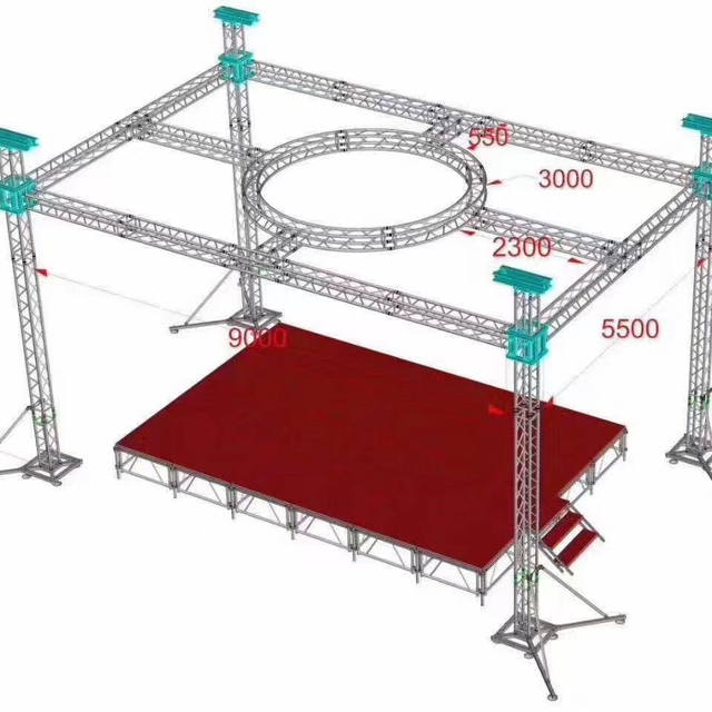 Aluminum Stage Truss Mobile DJ Portable Lighting Stand Truss Display