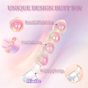 Dildo con perlas anales progresivas, estimulador de cristal para el punto G, masajeador de próstata con perlas, juguete sexual para hombres y mujeres - Product Image 2