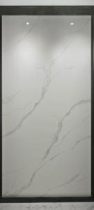 <span class=keywords><strong>Zeus</strong></span> White, dalle de pierre en porcelaine polie moderne de luxe, écologique, durable, grande dalle pour comptoir de table d'hôtel et de maison, design de modèle 3D - Product Image 2