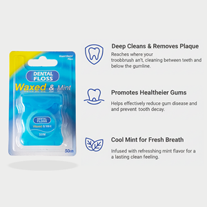 Vente en gros 50M <span class=keywords><strong>Fil</strong></span> <span class=keywords><strong>Dentaire</strong></span> Ciré Saveur Menthe Hygiène Bucco-<span class=keywords><strong>dentaire</strong></span> Nettoyage des <span class=keywords><strong>Dents</strong></span> Nettoyeur Interdentaire - Product Image 5