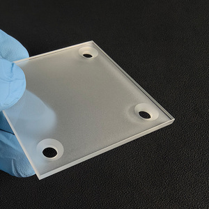 <span class=keywords><strong>Plaque</strong></span> en silice fondue synthétique résistante à la chaleur, lentille en <span class=keywords><strong>verre</strong></span> de quartz à trou fraisé, givrée - Product Image 3
