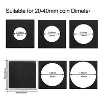 Carré Coin Capsule Snap Holder Plastique Argent Dollar Coin Capsule 2x2 Pouces Demi Dollar Holder Coin Capsule Case