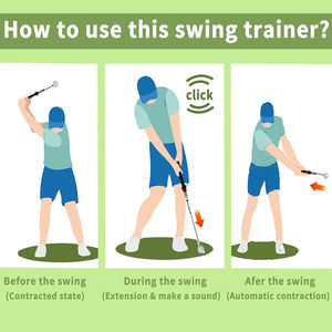 Bâton de golf télescopique flexible pour l'échauffement, correcteur de geste professionnel pour l'entraînement au rythme - Product Image 2