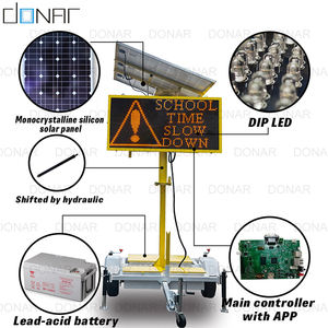 LED Solar Powered Rotatable Portátil Elevador Hidráulico Variável <span class=keywords><strong>Message</strong></span> Board <span class=keywords><strong>VMS</strong></span> Trailer Traffic Display Sign - Product Image 4