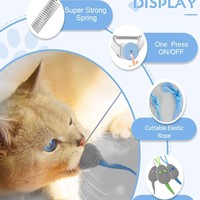 Jouet interactif pour chat avec souris à ressort, installation sans perçage par clip de porte, fournisseur fiable pour les entreprises de produits pour animaux de compagnie