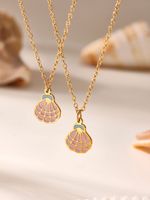 2025 nouvel ensemble de bijoux pour enfants hypoallergéniques 18K plaqué or en acier inoxydable émail coquille collier Bracelet anneau