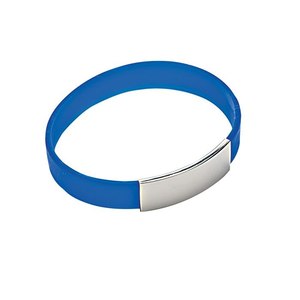 Bracciale in Silicone blu per gli uomini per matrimoni e feste in lega e giada materiali principali eleganti braccialetti gioielli - Product Image 1