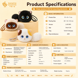 AOOMII AI <span class=keywords><strong>Chat</strong></span> Robot en Peluche avec Double Écran de 0,71 pouces, Plus de 20 Expressions, Tactile Haptique, ChatGPT, Plus de 50 Langues, Clonage Vocal, Mémoire, WiFi - Product Image 6