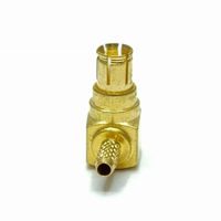Connecteur de câble à sertir RF SMB-KW3, prise femelle à angle droit de 90 degrés, à clipser pour câble coaxial RG316