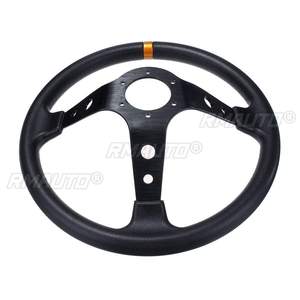 Volante Deportivo Universal de 350 mm y 14 Pulgadas de PU y Aleación de Aluminio para Carreras y Drifting con Diseño Cóncavo Profundo - Product Image 4