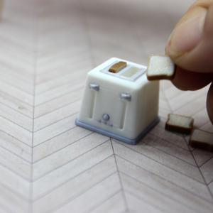 Miniature de maison de poupée : Jouet alimentaire, simulation de <span class=keywords><strong>pain</strong></span> grillé, mini-machine à <span class=keywords><strong>pain</strong></span>, <span class=keywords><strong>bouilloire</strong></span>, accessoires BJD - Product Image 3