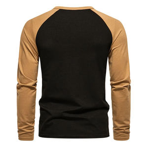 Men Slim Fit <b>Long</b> <b>Sleeve</b> <b>T</b>-<b>Shirt</b> O-Neck <b>Raglan</b> <b>Sleeve</b> Customized Color Anti-Wrinkle Quick Dry Breathable Polyester Fabric - Product Image 4