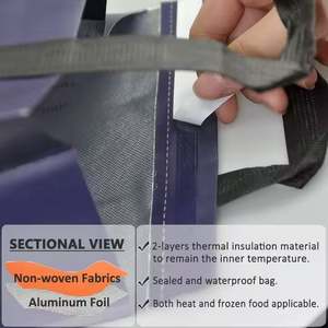 Sac isotherme réutilisable en aluminium imperméable pour plats à emporter, restauration, boissons, gâteaux et livraison de plats à emporter - Product Image 5