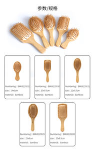 Paleta para masaje del cuero cabelludo de proveedores de <span class=keywords><strong>China</strong></span>, cepillo de pelo de bambú, peine de madera hecho a mano con accesorios de cojín - Product Image 2