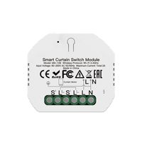 Modul Saklar Tirai WiFi 1-Gang Graffiti Smart Home dengan Kontrol Suara dan Pengaturan Waktu, serta Kontrol Aplikasi untuk Penggunaan di Dalam Ruangan
