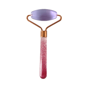 Rodillo de Jade de Cuarzo Rosa Natural, Juego de Piedra de Masaje Gua Sha para Eliminación de Pigmentos Desintoxicantes de Ajuste Facial - Product Image 3