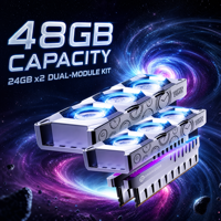 CODE D'ORIGINE Vortex RGB 48GB 24GBx2 DDR5 6000MHz CL26 UDIMM 288 broches Dissipateur thermique en aluminium XMP 3.0 EXPO pour PC de jeu en stock