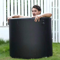 Baignoire à glace gonflable intérieure/extérieure - Baignoire froide en PVC avec couvercle pour la récupération sportive