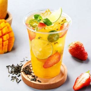Nouvelles tasses transparentes jetables de 90 mm, écologiques, imprimées, pour bubble tea, café, en plastique PP. - Product Image 1