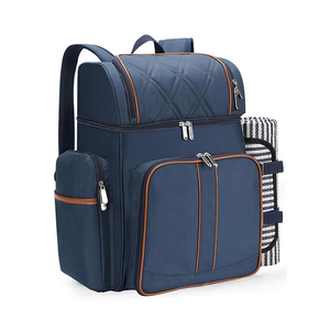 Sac à dos isotherme multifonctionnel, sac de pique-nique étanche, équipement de voyage durable avec ensemble de service et <span class=keywords><strong>porte</strong></span>-vin pour la plage et le camping - Product Image 1