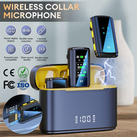 Micrófono Lavalier SX28 para Transmisión en Vivo, Compatible con Tarjeta TF, Grabación, Monitoreo en Tiempo Real, Micrófono Inalámbrico de 2.4G para Teléfono con Cámara