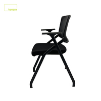 Kespace chaise de formation à dossier moyen et support salle de réunion chaise de dossier de bureau simple confortable