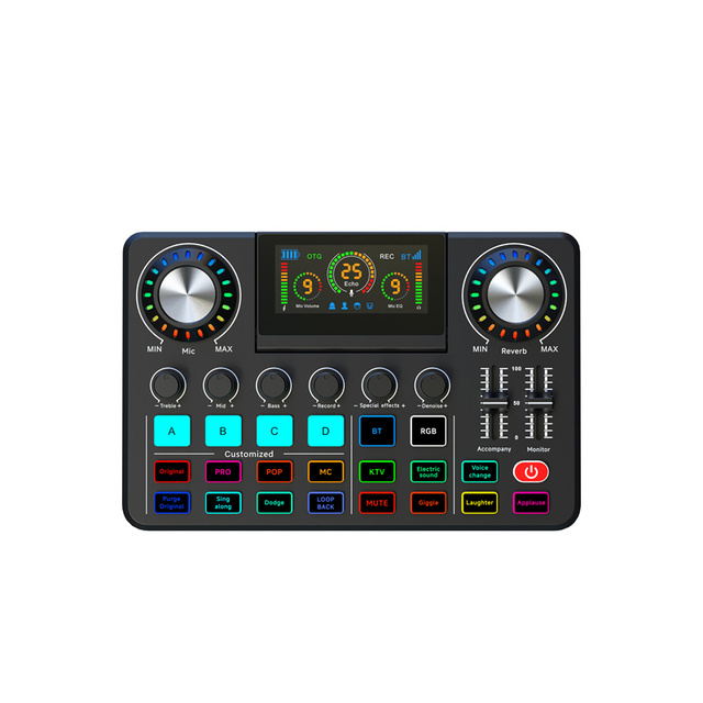 New Design F668 Dual Core DSP Wireless Podcast Recording Equipment Bundle Audio Mixers Condenser Microphones Audio Sound Cards