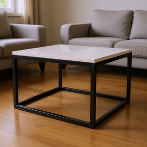 Patas de Mesa de Centro de Acero con Marco en O, 27.6"x11.8"x16.9", Patas de Muebles Industriales Resistentes - Product Image 2