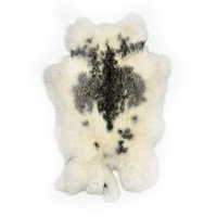 Véritable fourrure de lapin pour doublure de vêtement, manchette, genouillère, soutien lombaire, coussin de siège, grande peau de lapin, matériau en fourrure authentique