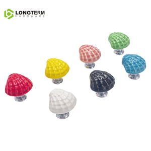 Kids <strong>Bedroom</strong> Colorful Ceramic <strong>Knob</strong> Cute Shell Shape Drawer <strong>Door</strong> <strong>Knob</strong> Pulls - Product Image 1